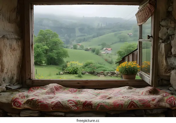 Window View Green Hills