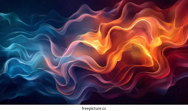 Abstract Flowing Lines of Color