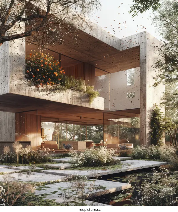 Modern Architecture House in Harmony with Nature