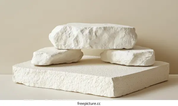 White Rock Display Platform Minimalist Modern Background