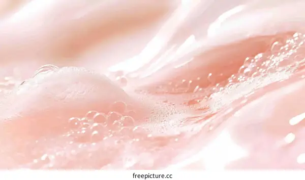 Soft Pink Liquid Soap Bubbles Background