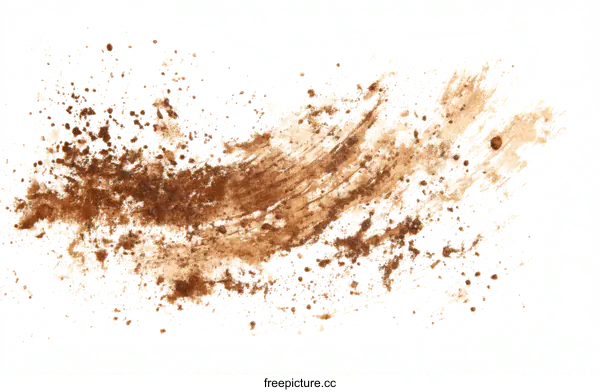 [Transparent Background PNG]Abstract Brown Mud Stain on White Background