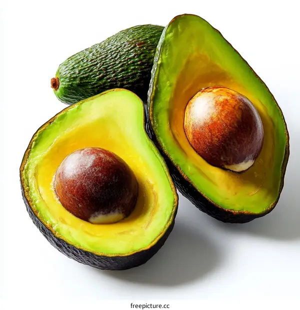 Fresh Avocado Halves Close-up