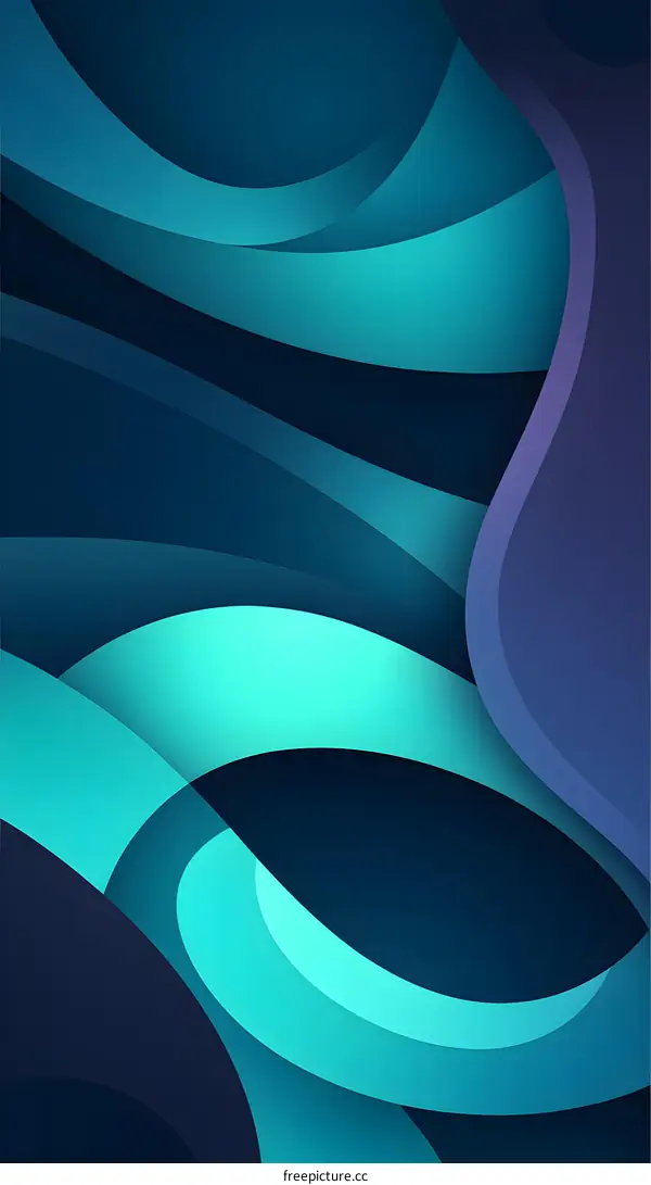 Abstract Blue and Green Wave Background Design