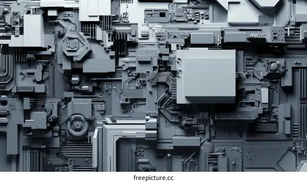 Abstract Futuristic Circuit Board Design