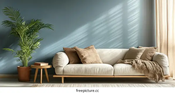 Modern Living Room Interior Design with Natural Light