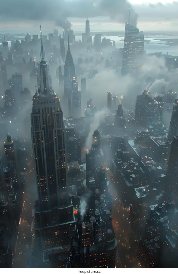 New York City in the Fog