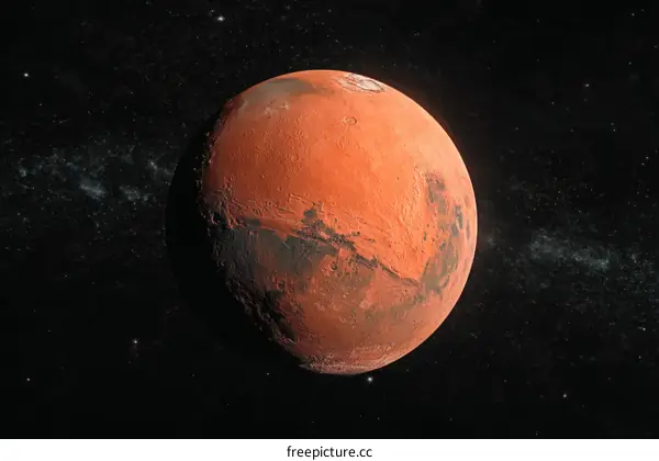 Mars Planet in Space Illustration