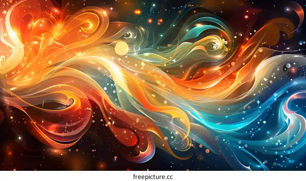 Abstract Wavy Colorful Space