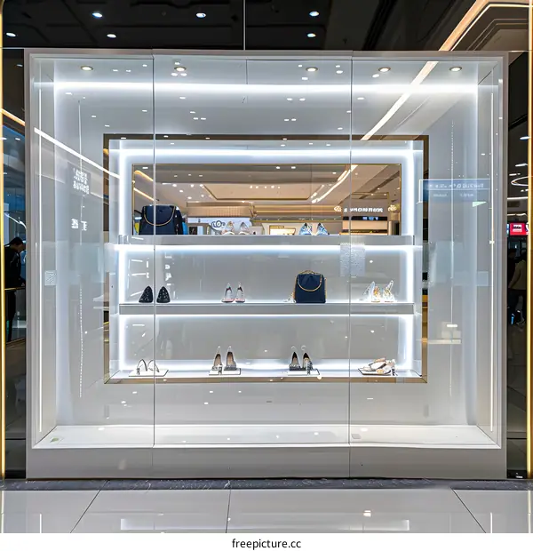 Luxury Shoes Displayed in Store Window