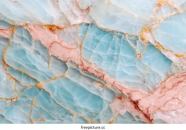 Beautiful Turquoise and Pink Marble Texture Background