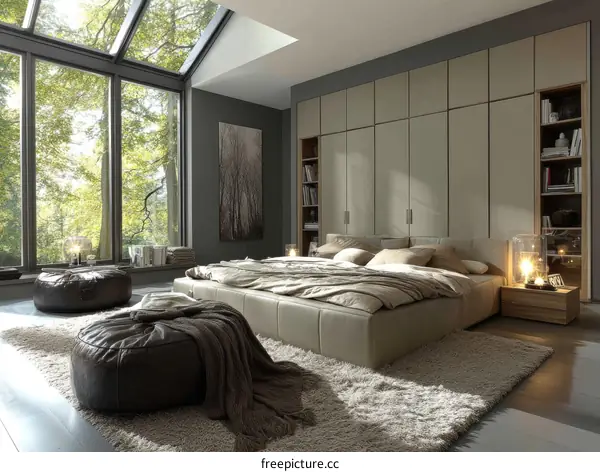 Modern Bedroom Interior Design with Natural Light