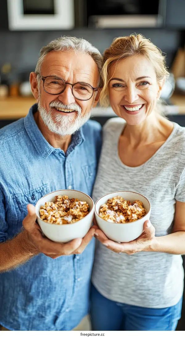 Happy Couple Enjoying Breakfast Together