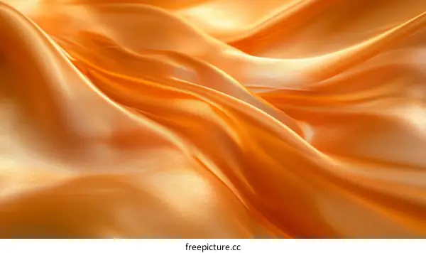 Golden Peach Silk Fabric Texture