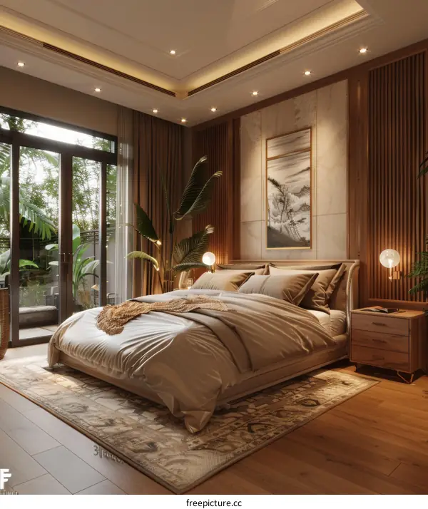 Modern Bedroom Interior Design Illustration