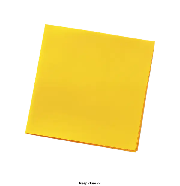 [Transparent Background PNG]Bright Yellow Sticky Note Pad