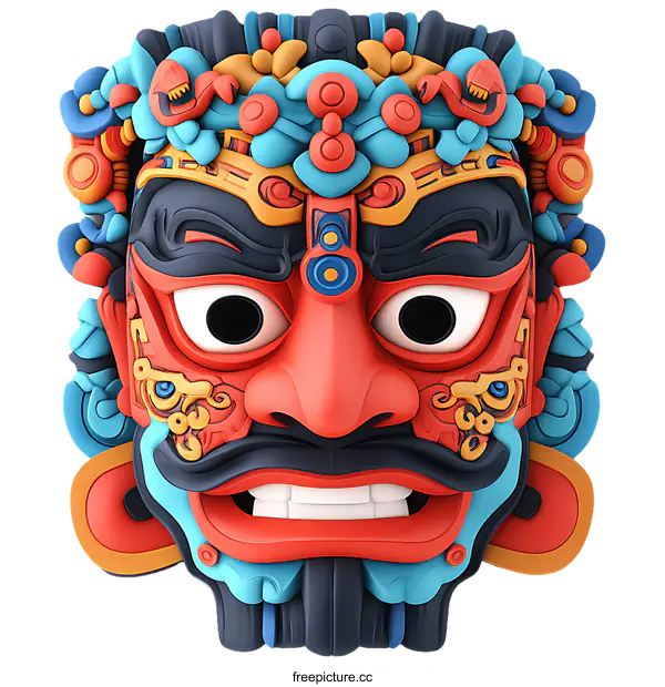 [Transparent Background PNG]Colorful Artistic Decorative Mask