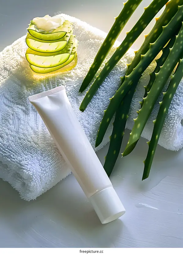 Aloe Vera Cream With Natural Ingredients For Skin Care