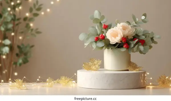 Elegant Christmas Floral Arrangement Display
