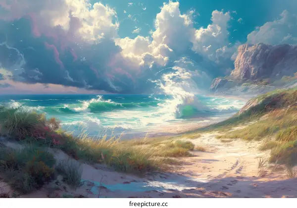 Nature's Fury: Stormy Seascape