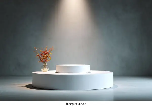 Modern Minimalist Product Display with Spotlight