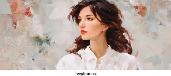 Portrait of a Woman in a White Shirt