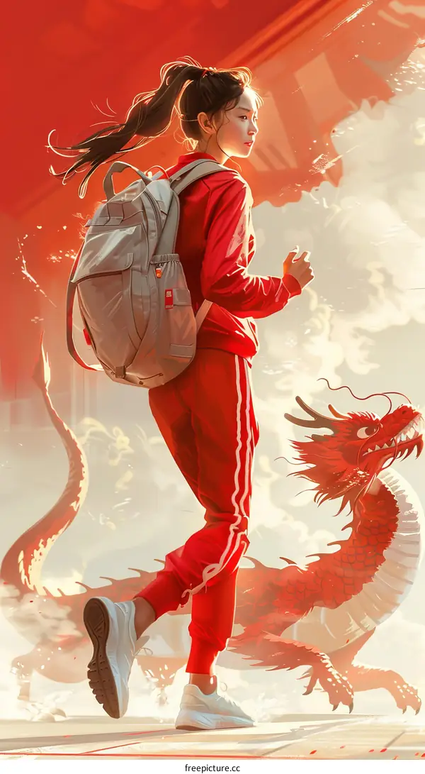 A Girl and Her Flying Dragon: A Fantasy Adventure