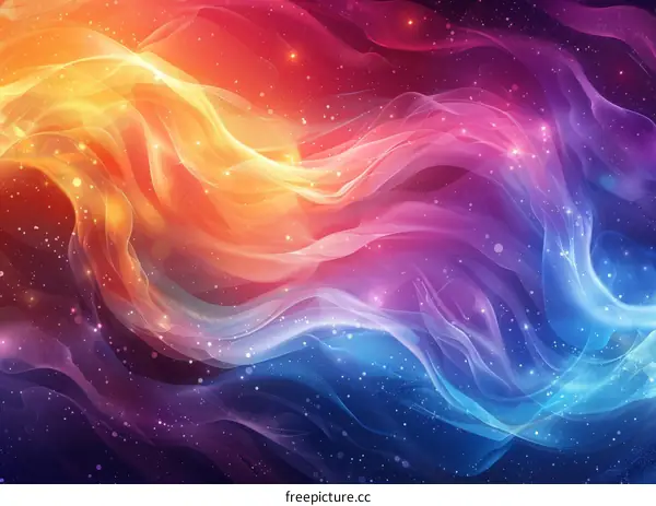 Abstract Colorful Flowing Space Background