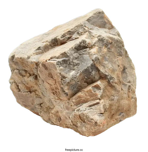 [Transparent Background PNG]Rough Stone Texture Isolated on White Background