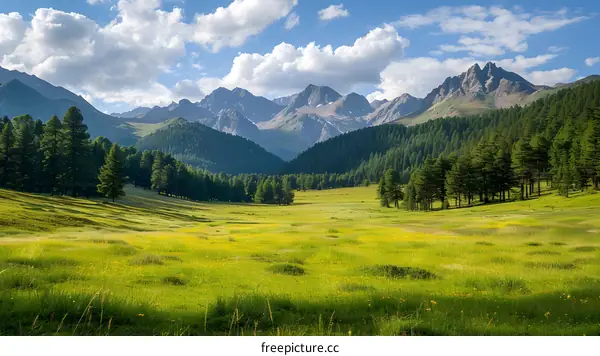mountain valley meadow landscape
