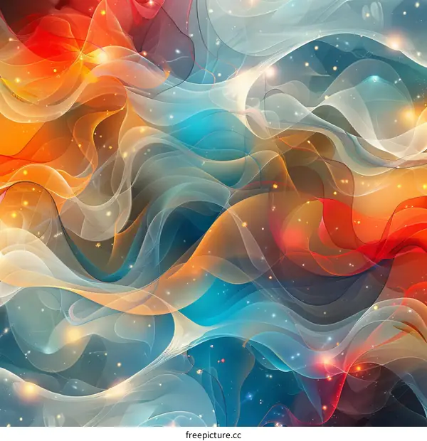 Nebular Waves: Cosmic Tapestry of Gas and Light