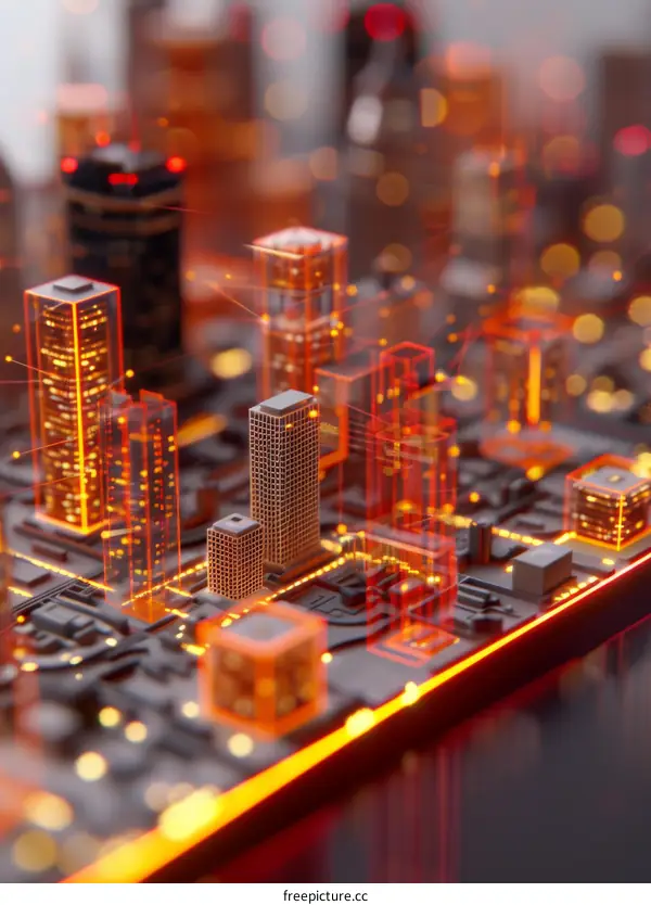 futuristic city illustration