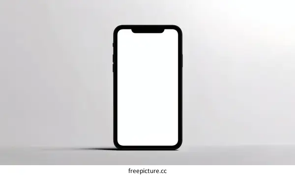 Modern Smartphone Mockup on a Light Gray Background