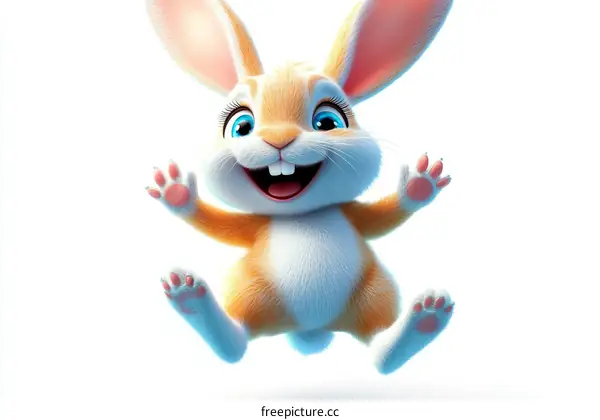 Happy Cartoon Bunny Illustration