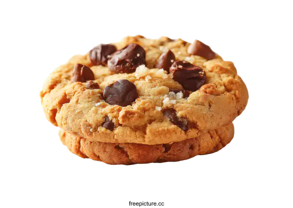 [Transparent Background PNG]Delicious Chocolate Chip Cookies Close-up