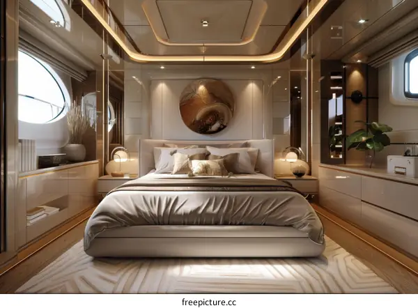 Luxury Yacht Master Bedroom Interior Design