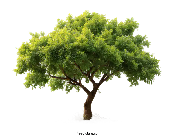 [Transparent Background PNG]Beautiful Green Tree Isolated on White Background