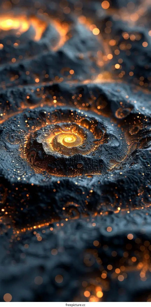 Glowing Spiral of Particles - 3D Rendering