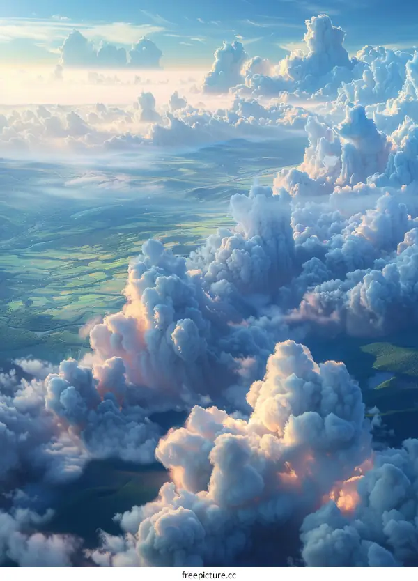 Celestial Spectacle: A Canvas of Clouds and Mountains