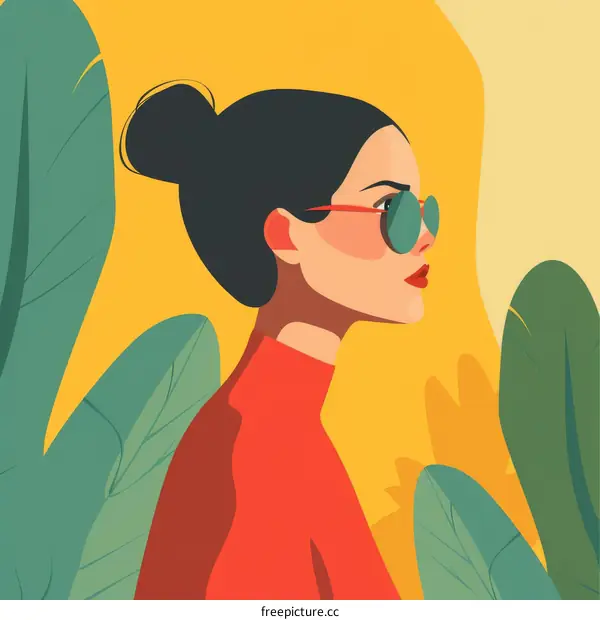 portrait of a woman with sunglasses