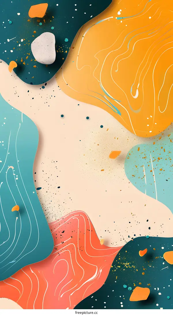 Abstract Colorful Shapes Illustration Design