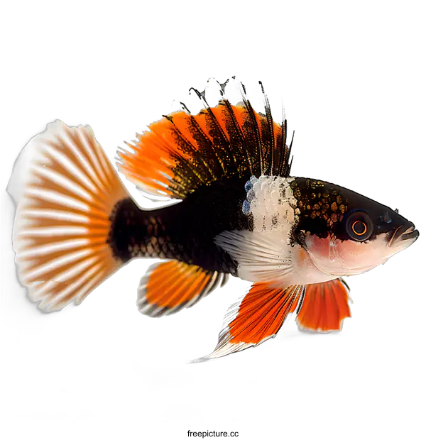 [Transparent Background PNG]Striking Orange and Black Fish