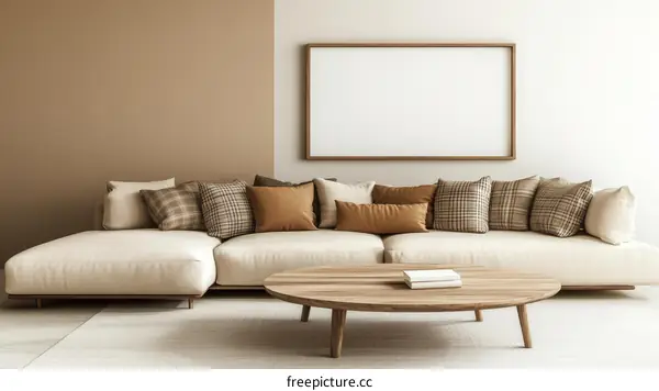 Modern Living Room Interior Design Mockup