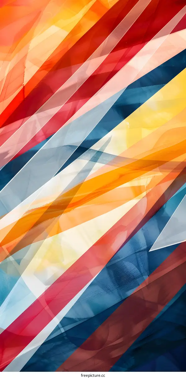 Abstract Watercolor Background With Diagonal Stripes