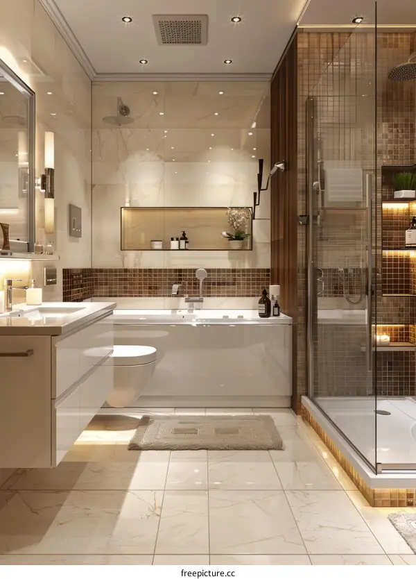 Modern Luxurious Bathroom Design Interior