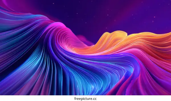 Abstract Colorful Flowing Lines Design