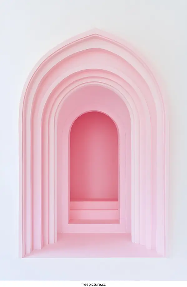 Pink Archway With Multiple Layers