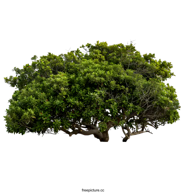 [Transparent Background PNG]Green Lush Tree Isolated on White Background