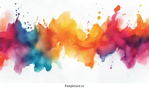 Abstract Watercolor Splatter Art Background