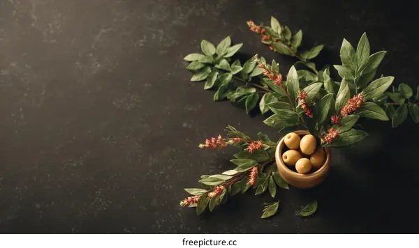 Elegant Olive Display with Greenery